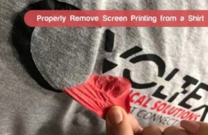 how to remove screen print from t shirt
