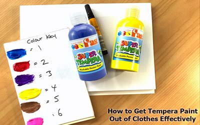 how to get tempera paint out of clothes