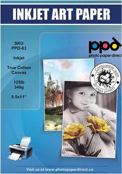 PPD Inkjet Canvas 100% Real Printable Cotton