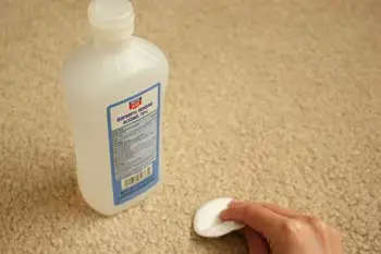 Rubbing Alcohol to clean the printer ink from carpet