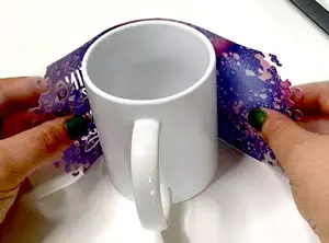 Attach The Sublimation Paper On The Mug
