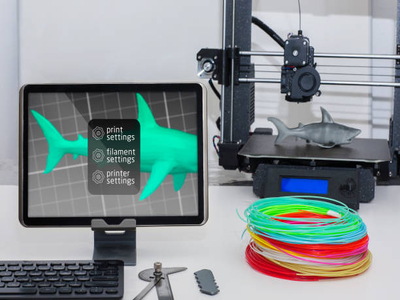 The first step in 3D printing preparation is loading the filament, and the second is leveling the bed.